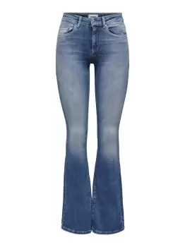 Image of ONLY Onlblush Life Mi Flared Flared Jeans Women Blue