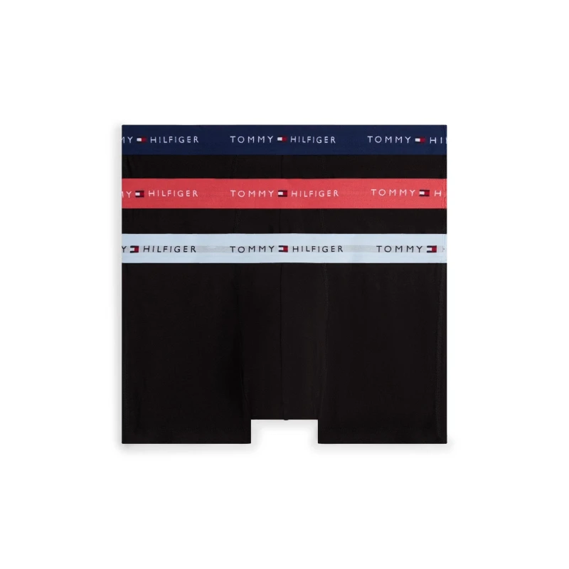 Image of Tommy Hilfiger Pack of 3 Hipsters in Plain Cotton blue + white + red Men S