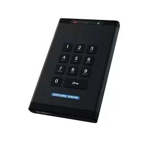 Image of SecureDrive KP Hardware Encrypted External Portable Hard Drive 500GB