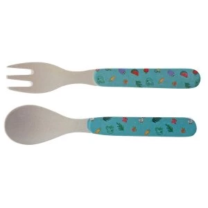 Image of Peppa Pig Bamboo Fork and Spoon Set