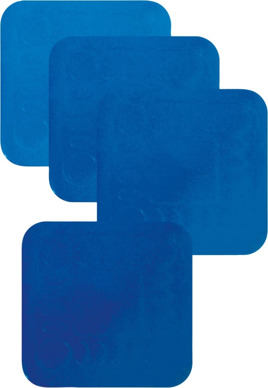 Image of Aidapt 14cm Square Coasters Blue Blue