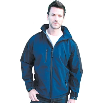 Image of TRA650 HydraForce Mens Medium Black & Navy Soft Shell Jacket