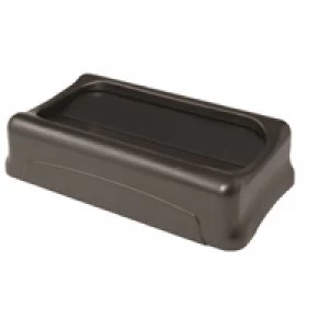 Image of Rubbermaid Slim Jim Swing Lid Black 2673-60-BLA
