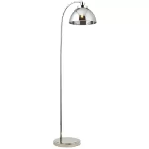 Image of Endon Caspa Task Floor Lamp, Bright Nickel Plate, Mirrored Glass