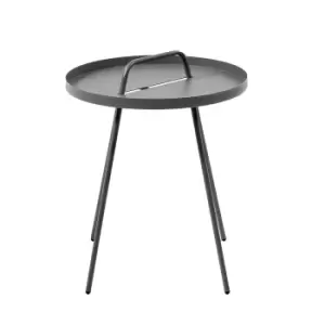 Image of Brasilia Powder Coated Removable Coffee Tray Garden Table Grey