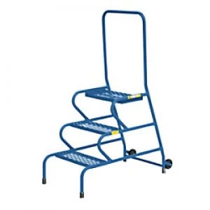 Image of FORT Ladder 3 Steps Blue Capacity: 150 kg