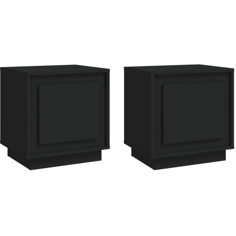 Image of VIDAXL Bedside Cabinets 2 pcs Black 44x35x45cm Engineered Wood Vidaxl 8720845794217