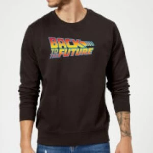Image of Back To The Future Classic Logo Sweatshirt - Black - M