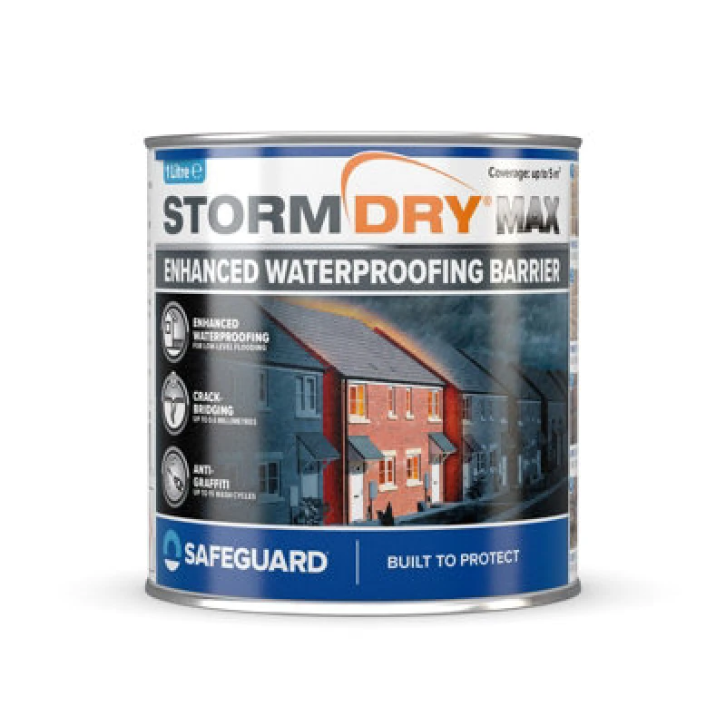 Image of Stormdry Max (1L) - Enhanced Waterproofing, Crack-Bridging And Anti-Graffiti Protection For Brick, Masonry, Concrete, Stone, Metal