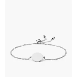 Image of Fossil Womens Lane Disc Stainless Steel Bracelet - Silver