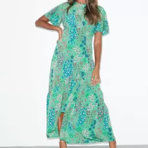 Image of Never Fully Dressed Animal Print Midi Dress - UK 8