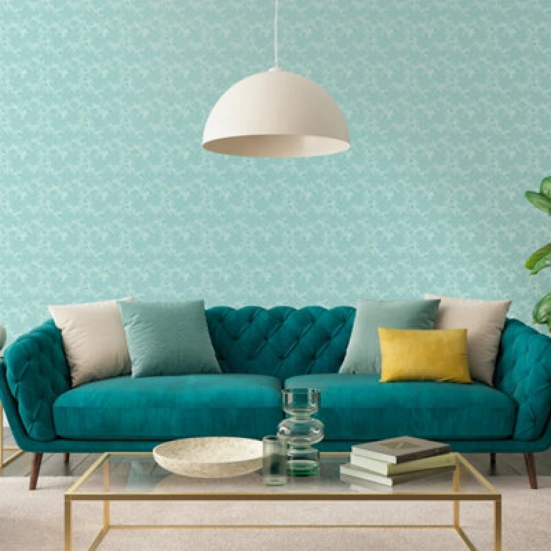 Image of Hoopla Walls Paisley Matt Wallpaper Blue
