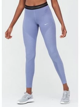 Image of Nike Training Pro Warm Icon Clash Legging - Indigo