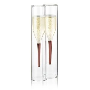 Image of Thumbs Up Inside Out Champagne flutes