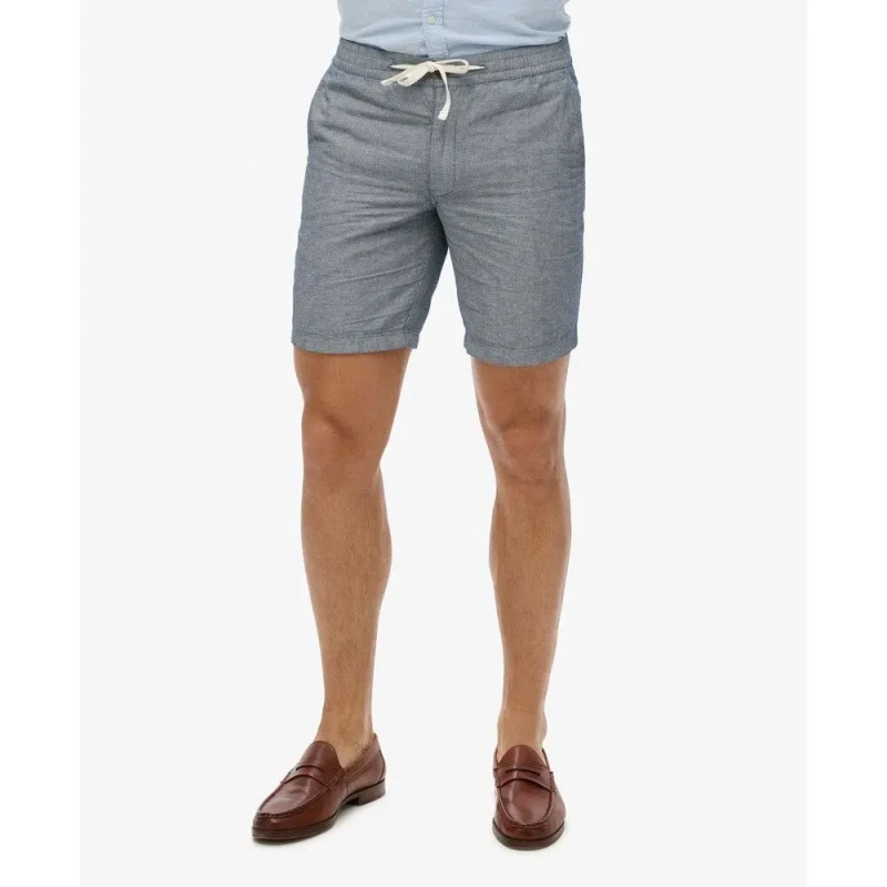 Image of Superdry Linen shorts Superdry The Merchant Store Bleu Male L