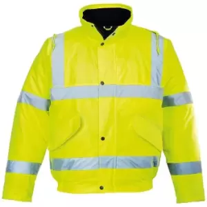 Image of Portwest Unisex Hi-Vis Bomber Jacket (S463) / Workwear / Safetywear (S) (Yellow)