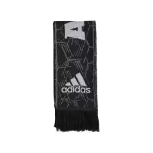 Image of Adidas All Blacks Jacquard Knit Scarf Black Grey