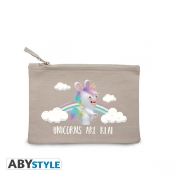 Image of LAPINS CRETINS - Lapicorne - Grey Cosmetic Case