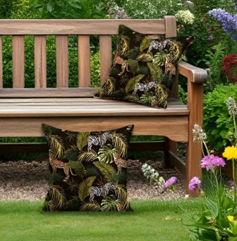 Image of Luxury Living Safari Outdoor Water-Repellant Cushion - Pair