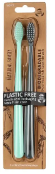 Image of The Natural Family Co Mint & Mist Soft Toothbrush 2Pcs