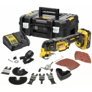 Image of DCS356P1 18V xr Cordless Brushless Oscillating Multi-Tool with 1 x 5.0Ah Battery Charger & Case - Dewalt