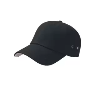 Image of Atlantis Action 6 Panel Chino Baseball Cap (One Size) (Black)
