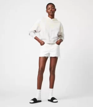 Image of AllSaints Womens Pippa Tie Dye Hoodie, Yellow/lilac, Size: 14