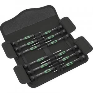 Image of Wera Kraftform Micro 12 Electronics 1 Electrical & precision engineering Screwdriver set 12 Piece Slot, Phillips, Allen, Spanner, TORX BO, TORX Plus,