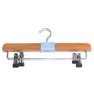Image of H and 38 - L Russel Wooden Hangers with Clips - Set of 2