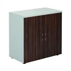 Image of Jemini Cupboard 800x450x800mm WhiteDark Walnut KF822691 KF822691