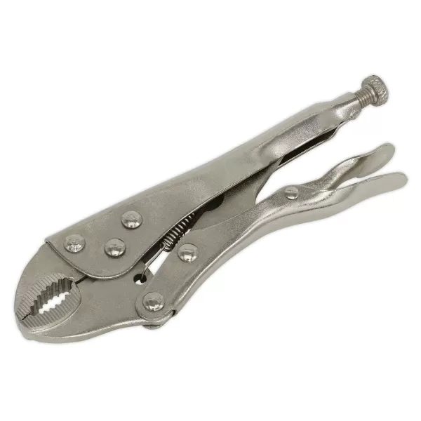 Image of Genuine SEALEY S0486 Locking Pliers 175mm Curved Jaw