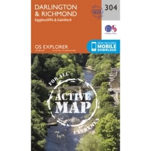 Image of Darlington and Richmond by Ordnance Survey (Sheet map, folded, 2015)