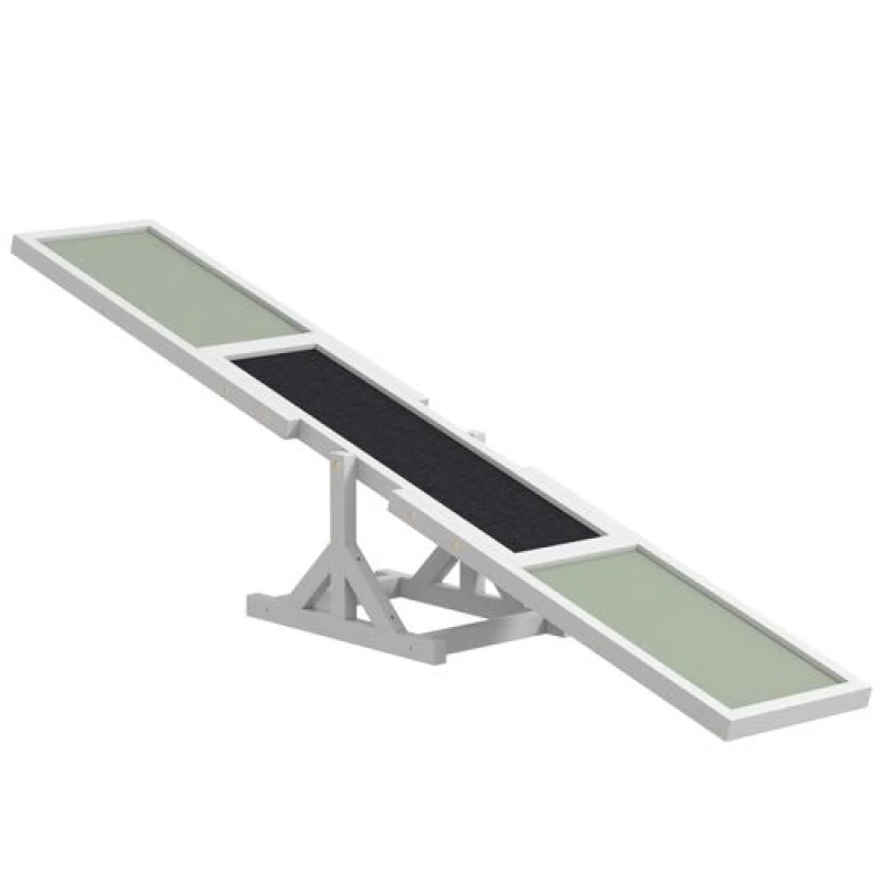 Image of PawHut Wooden Pet Seesaw For Big Dogs With Anti-slip Surface, White D03-001V00WT