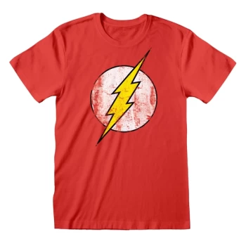 Image of DC Flash - Logo Unisex Medium T-Shirt - Red