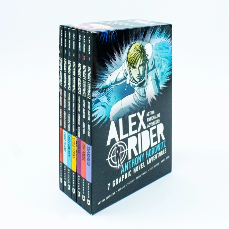 Image of Alex Rider Graphic Novel Adventures Box Set Anthony Horowitz Seven Book Collection Snakehead Ark Angel Anthony Horowitz Books
