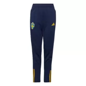 Image of adidas Sweden Tiro 23 Training Tracksuit Bottoms Kids - Team Navy Blue 2 / Eqt Yellow