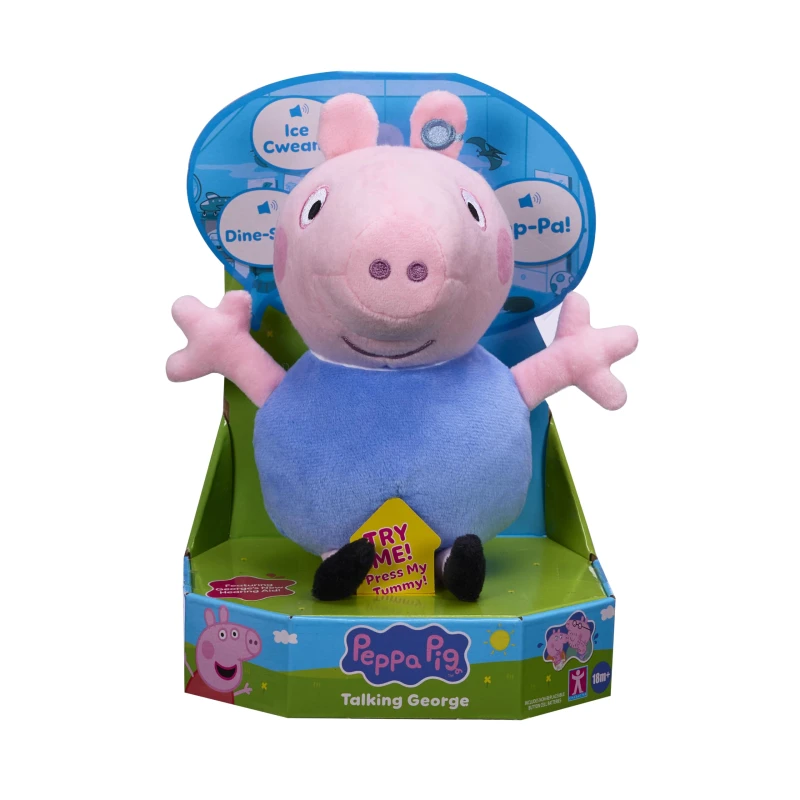 Image of Peppa Pig Talking George Plush Toy With Speech & Sound Effects Pre-School Soft Toy