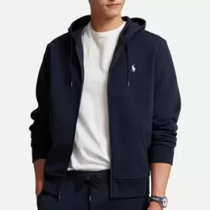 Image of Polo Ralph Lauren Mens Double Knit Zip Hoodie - Aviator Navy - L