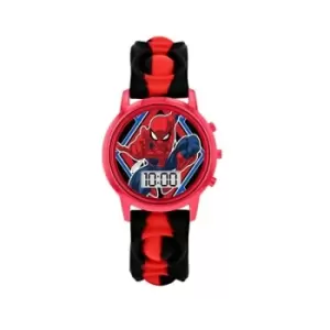Image of Disney Marvel Spiderman Red Digital Watch with Popper Strap SPD4845