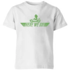 Image of Nintendo Mario Kart Here We Go Luigi Kid's T-Shirt - White - 3-4 Years