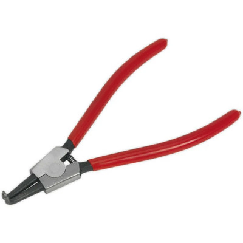Image of Loops 230mm Bent Nose External Circlip Pliers - Spring Loaded Jaws - Non-Slip Tips Multi