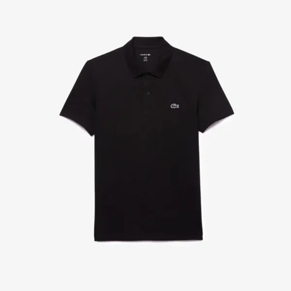 Image of Lacoste Regular Fit Cotton Blend Polo Shirt Black M
