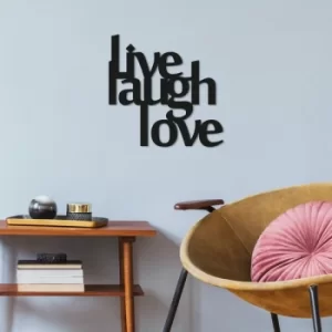 Image of Live Laugh Love Black Decorative Metal Wall Accessory