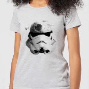 Image of Star Wars Command Stromtrooper Death Star Womens T-Shirt - Grey - S