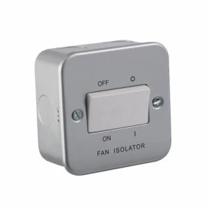 Image of KnightsBridge 10A 1G Triple Pole 230V Metal Clad Fan Isolator Switch