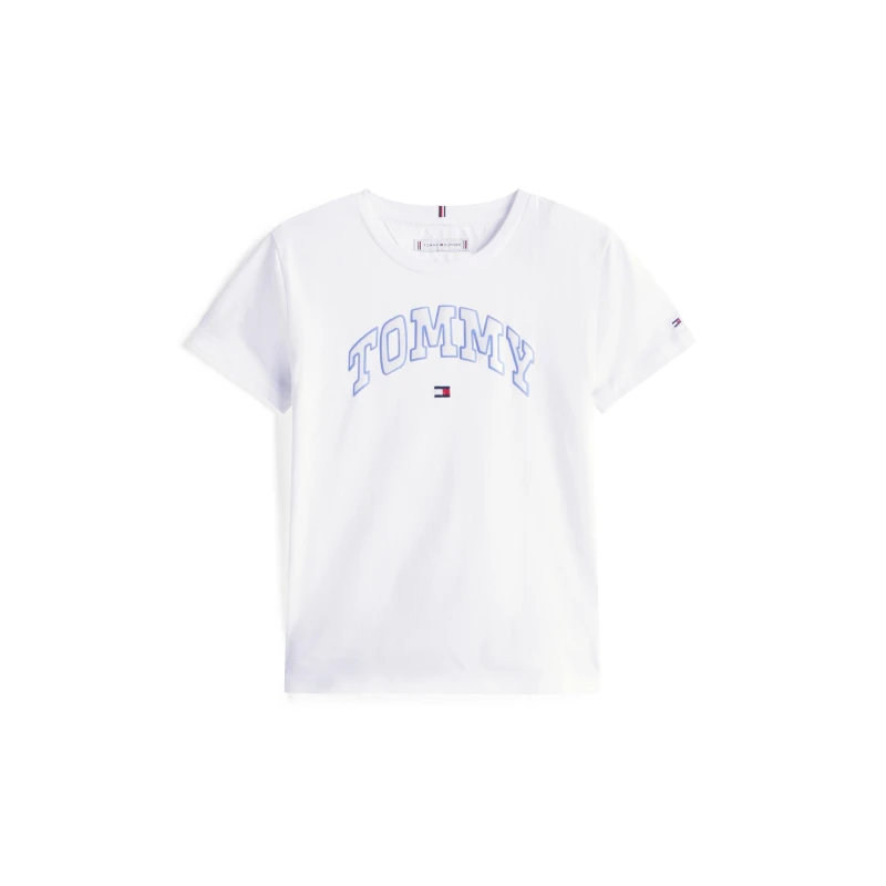 Image of Tommy Hilfiger Kids Varsity Breathable T-Shirt White YBR female 12Y