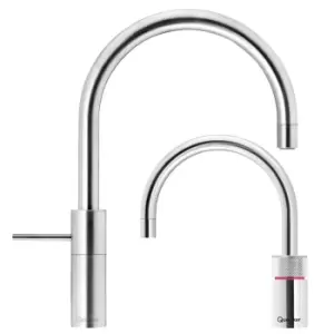 Image of Quooker Nordic Round Stainless Steel Twin Taps