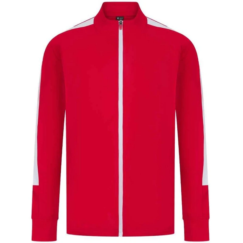 Image of Finden & Hales Mens Knitted Tracksuit Top in Red Size: XS Red Male XS