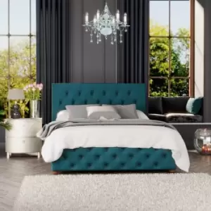 Image of Laurence Llewelyn-bowen - Luna Ottoman Storage Bed, Plush Velvet, Emerald Single