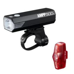 Image of Cateye Ampp 500 and Viz 150 Rechargeable Bike Light Set